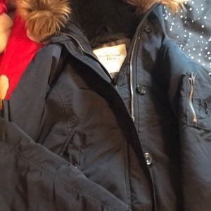 Abercrombie & Fitch coat size Large navy mint condition